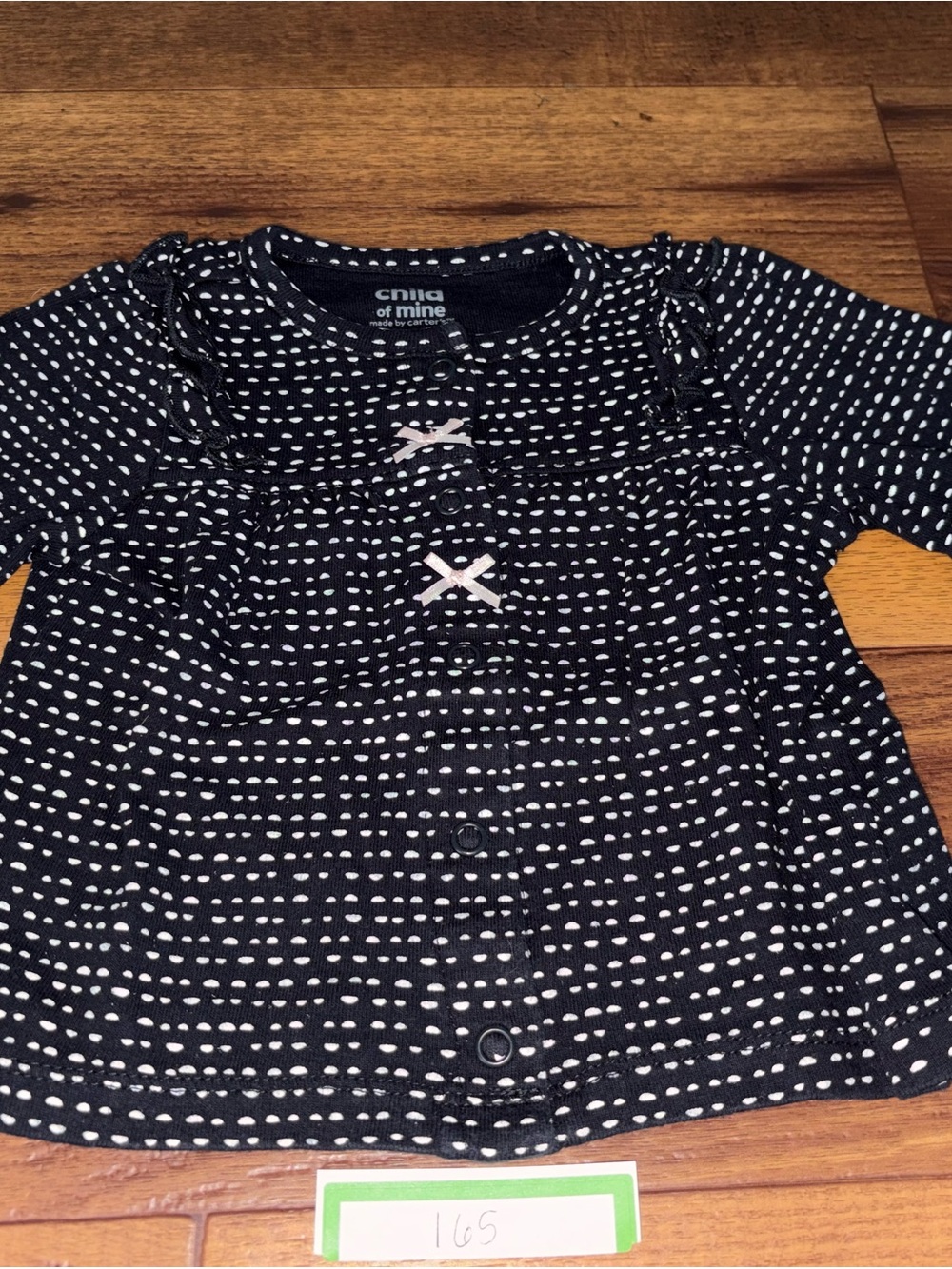 Carter's Child of Mine Dot Long-Sleeve Baby Top Euc 12m